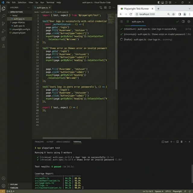 Playwright SauceDemo test screenshot